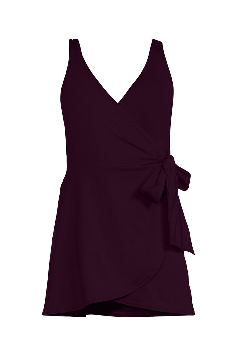 mini swim dress Women's Plus Size Scoop Neck Mini Swim Dress Swimsuit - Lands' End - Blue