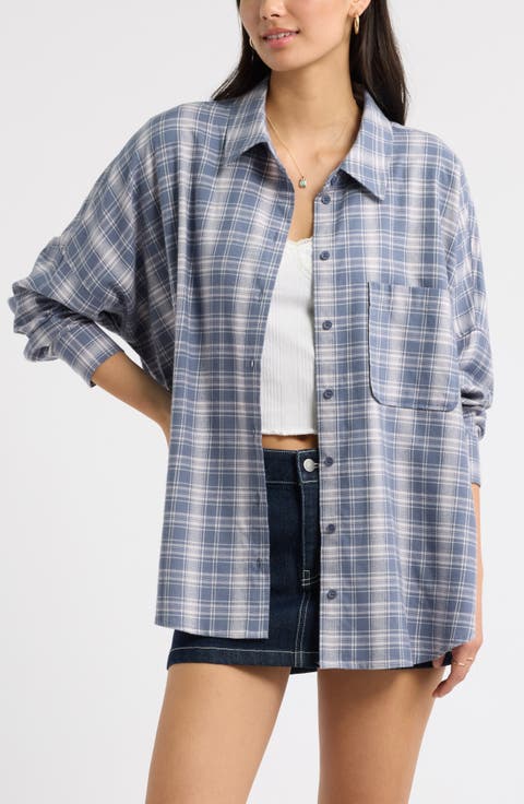 Plaid Long Sleeve Flannel Shirt