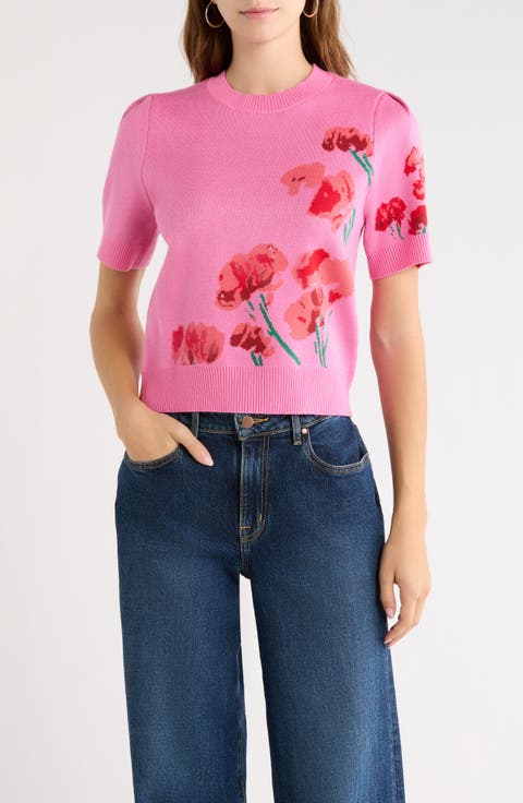 Kersey Floral Short Sleeve Sweater