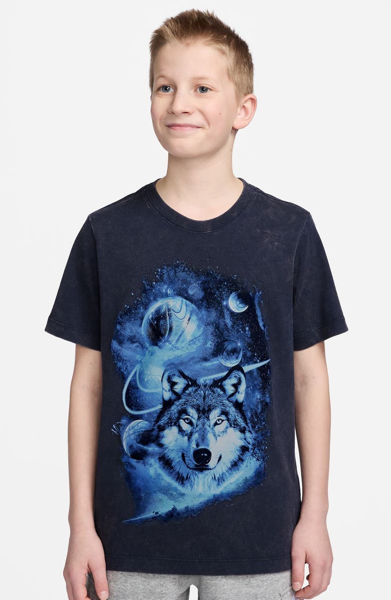 Nike Kids' Adapt Graphic T-Shirt, Main, color, Obsidian