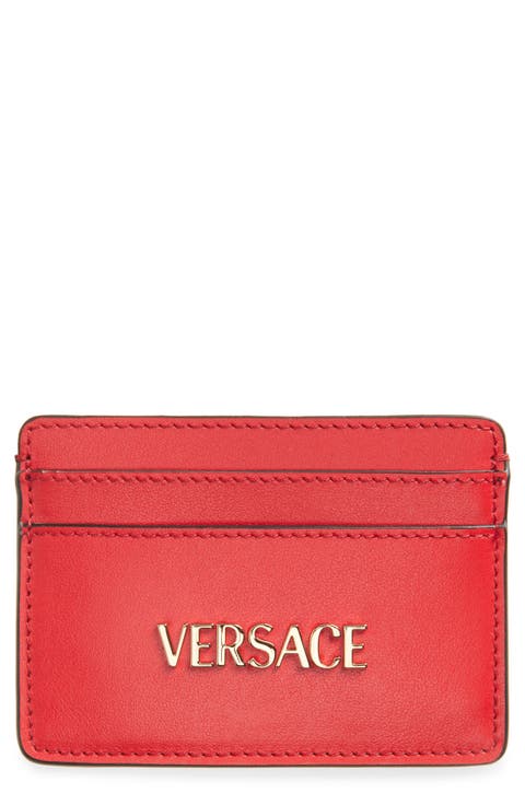 Logo Leather Card Case