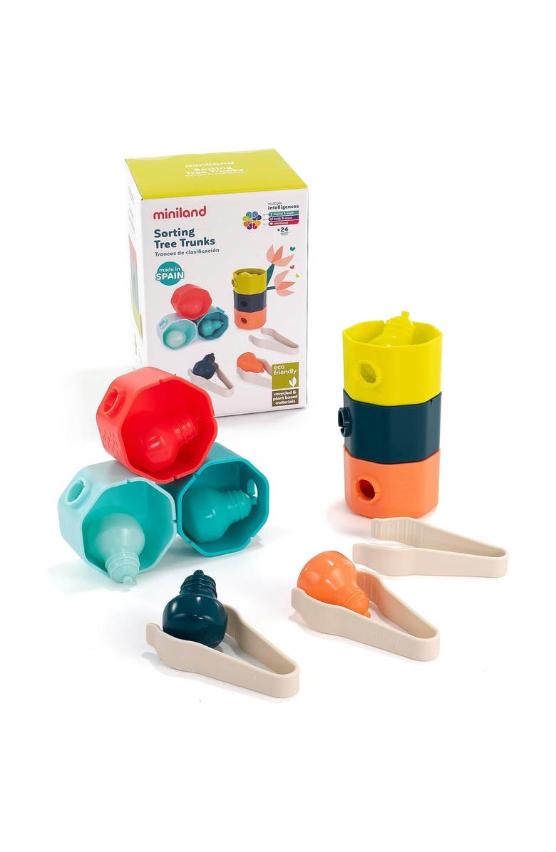 Miniland Feel To Learn Sorting Tree Trunks, Main, color, Multi