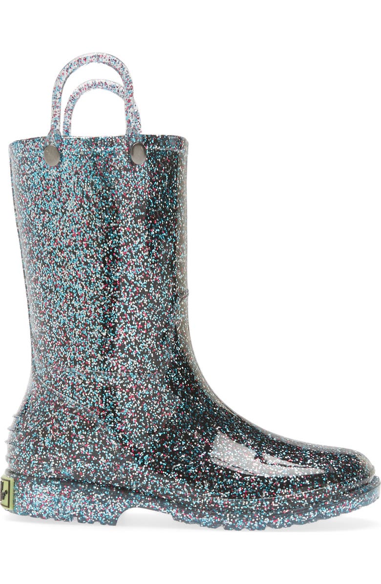 Western Chief Glitter Waterproof Rain Boot, Alternate, color,