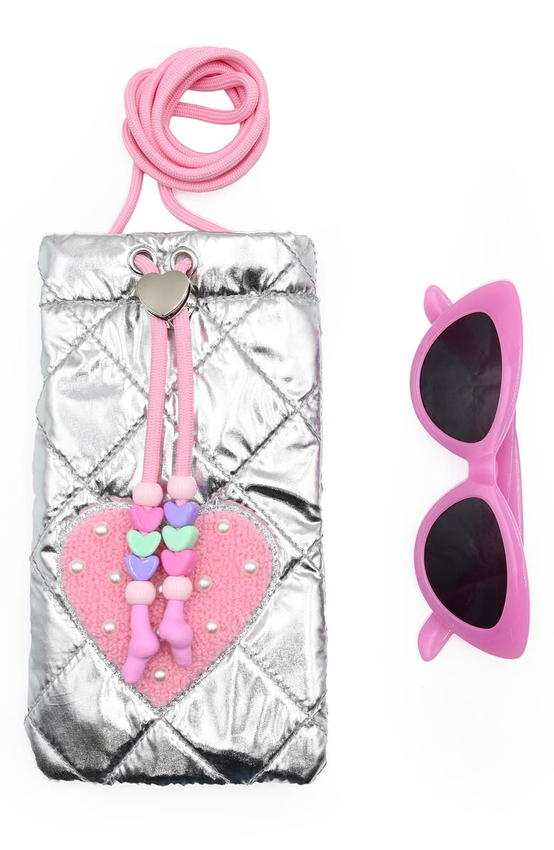 OMG Accessories Kids' Sunglasses with Drawstring Case, Main, color, Hot Pink