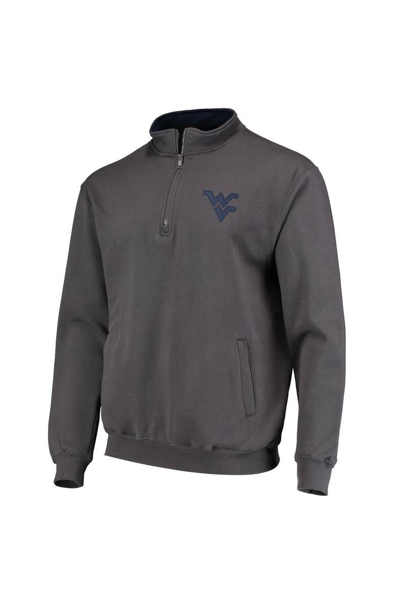 COLOSSEUM Men's Colosseum Charcoal West Virginia Mountaineers Tortugas Logo Quarter-Zip Jacket, Alternate, color, Charcoal