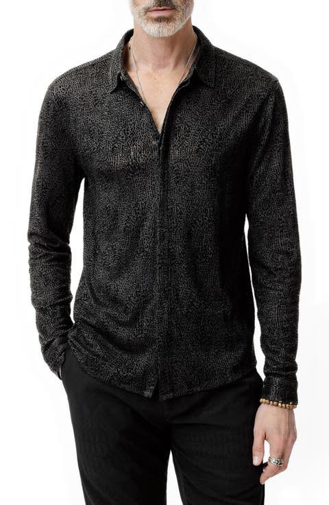 Carrilho Regular Fit Knit Linen Button-Up Shirt