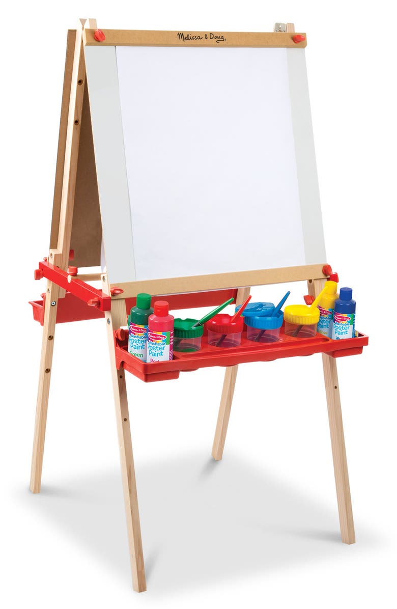 Melissa & Doug Wooden Easel with Chalkboard and Magnet Board, Alternate, color, 