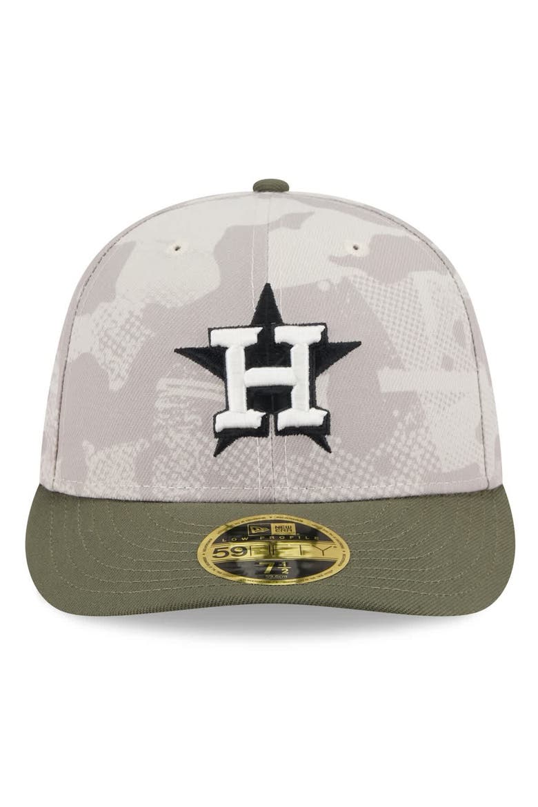 Men's New Era Light Beige/Olive Houston Astros 2025 Armed Forces Day Low Profile 59FIFTY Fitted Hat, Alternate, color, Light Beige
