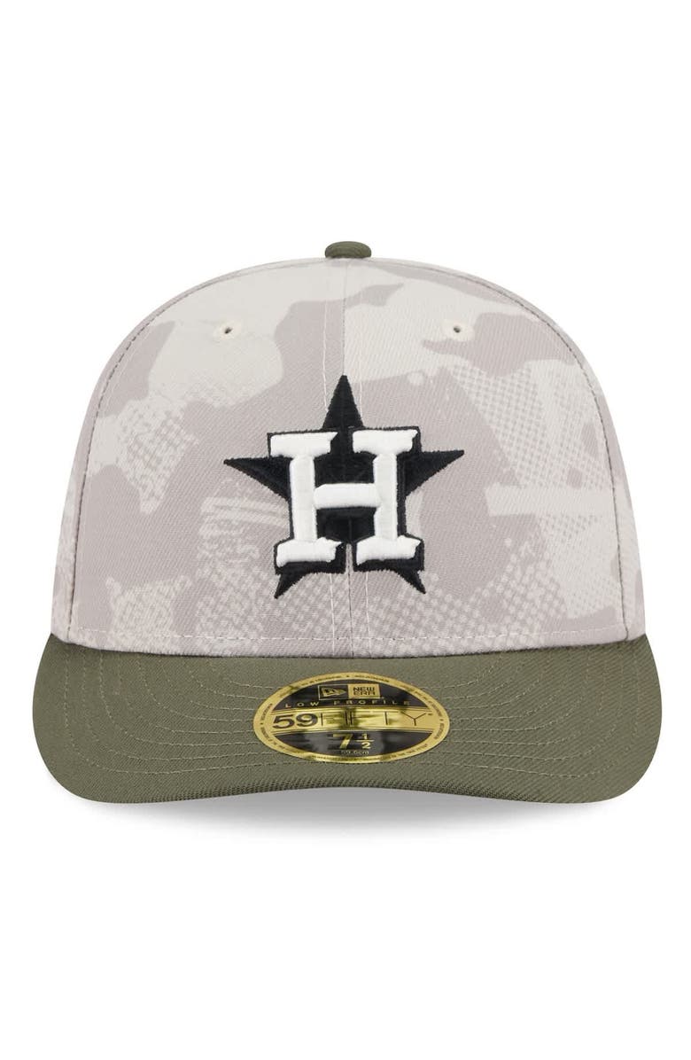 New Era Men's New Era Light Beige/Olive Houston Astros 2025 Armed Forces Day Low Profile 59FIFTY Fitted Hat, Alternate, color, Light Beige