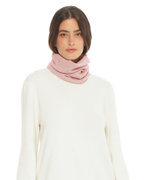Pure Cashmere Knit Collar Infinity Scarf