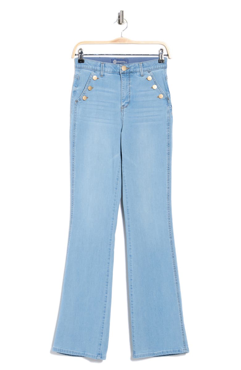 Democracy AB Sailor Button Itty Bootcut Jeans, Main, color, Powder Blue Artisanal