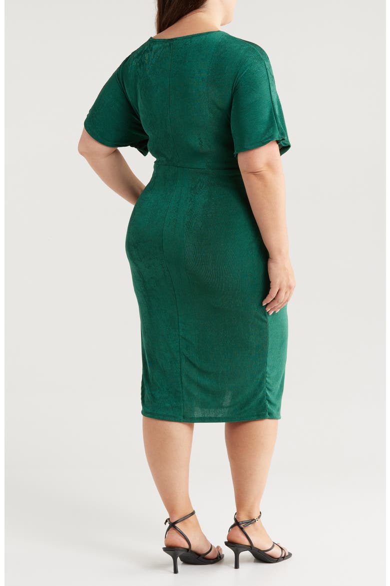Twist Front Vent Dress, Alternate, color, HUNTER