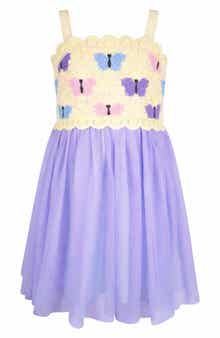 Zunie Kids' Butterfly Crochet Dress