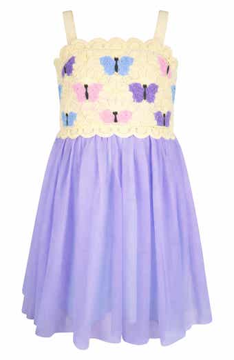 Zunie Kids' Butterfly Crochet Dress