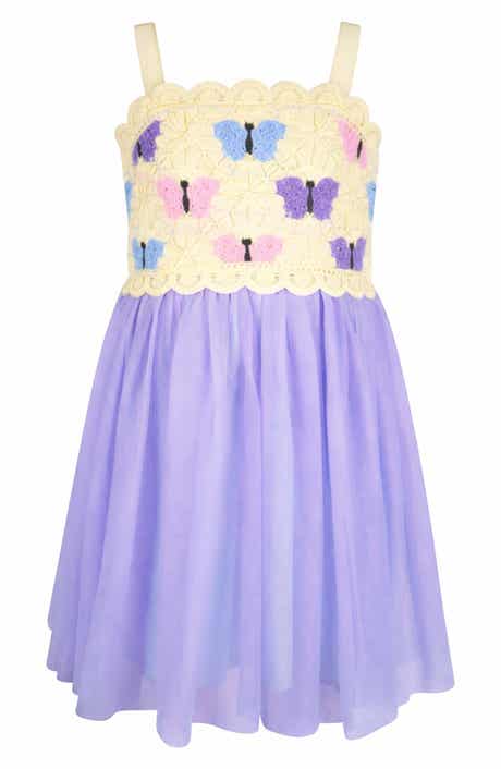 Zunie Kids' Butterfly Crochet Dress