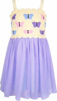 Zunie Kids' Butterfly Crochet Dress