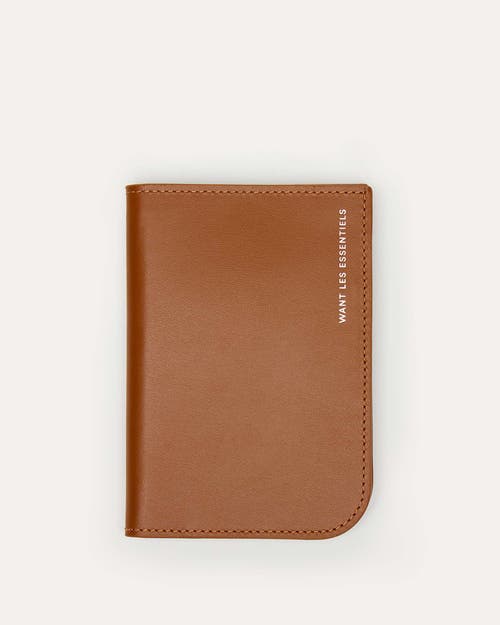 Want Les Essentiels De La Vie Want Les Essentiels Arch Smooth Leather Passport Cover In Cuero