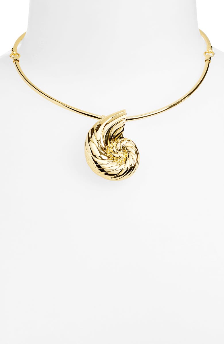 Lele Sadoughi Nautilus Shell Collar Necklace, Alternate, color, 
