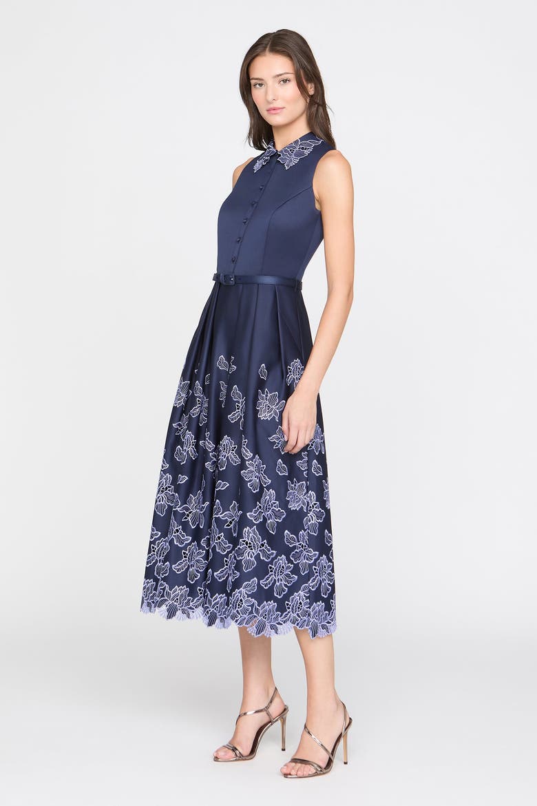 Merisel Sleeveless Shirt Dress, Alternate, color, Navy / Deep Periwinkle