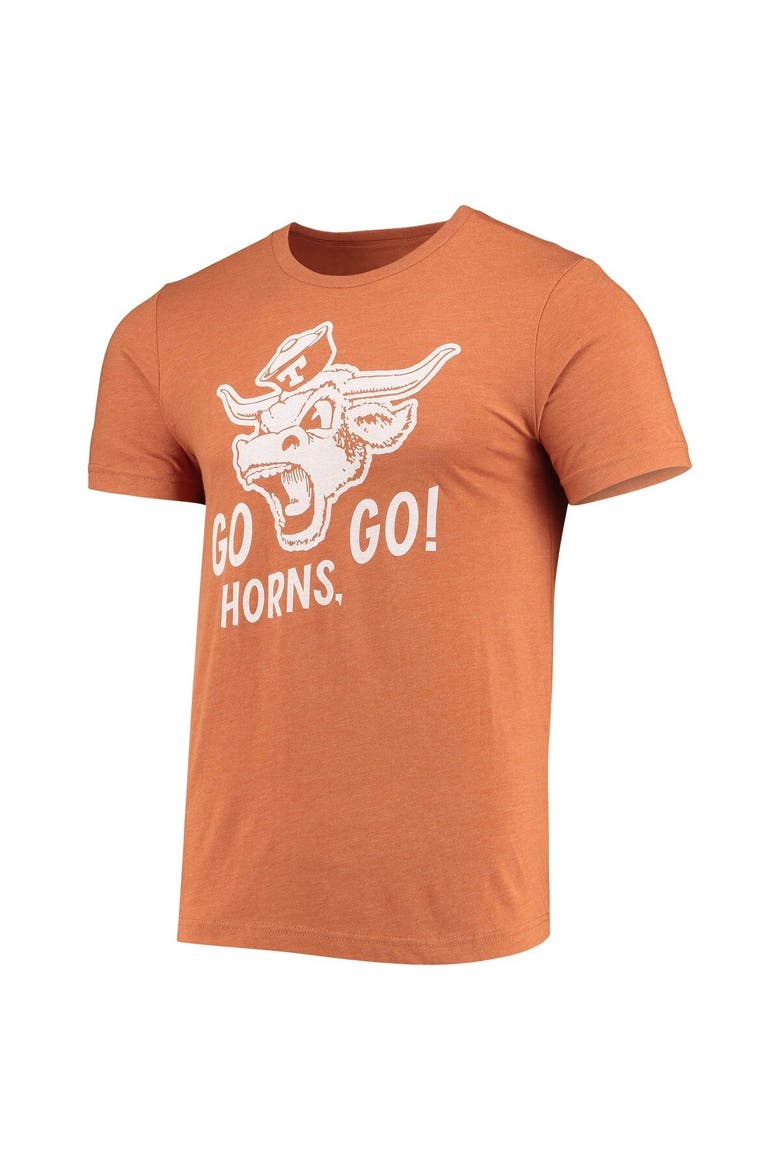 Men's Homefield Heathered Texas Orange Texas Longhorns Vintage Go Horns Go T-Shirt, Alternate, color, Burnt Orange
