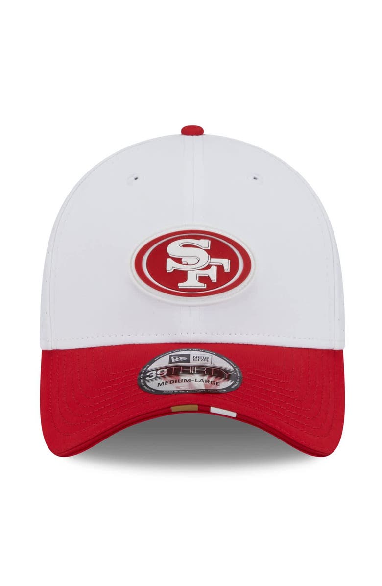 New Era Men's New Era  White/Scarlet San Francisco 49ers 2025 NFL Training Camp 39THIRTY Flex Hat, Alternate, color, White