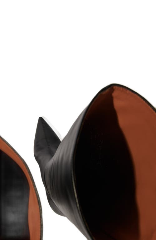Maje Pointed-toe Leather Boots In Black