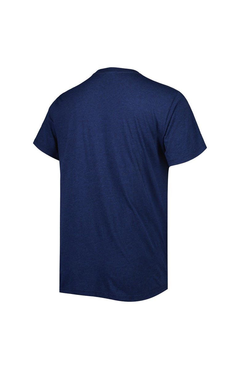 Homage Men's Homage Mac Jones Heathered Navy New England Patriots NFL Blitz Player Tri-Blend T-Shirt, Alternate, color, 