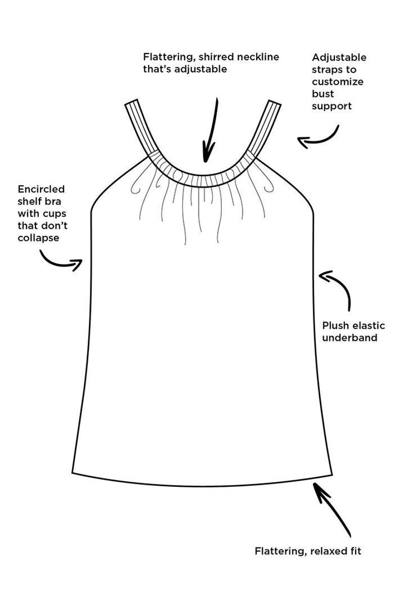 Swimsuits for All High Neck Tankini Top, Alternate, color, Pindot