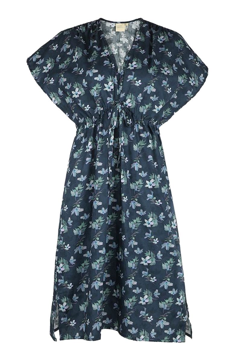 Reistor Short Wrap Dress Midnight Florals, Alternate, color, 