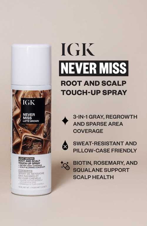 Igk Never Miss Root & Scalp Touch-up Spray In Brown