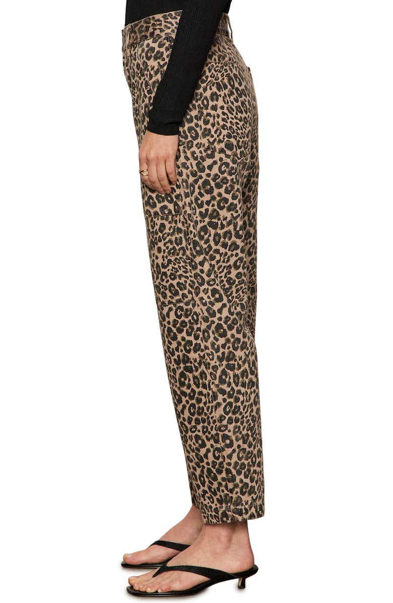 Sanctuary Boyfriend High Waist Ankle Utility Pants, Alternate, color, French Kitty