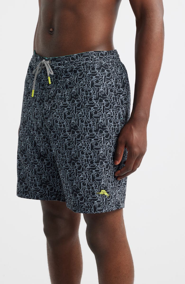 Tommy Bahama Baja Party Mixer Board Shorts, Alternate, color, Black