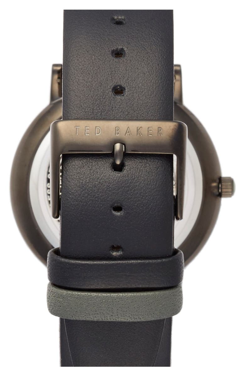 Ted Baker London Multifunction Leather Strap Watch, 40mm, Alternate, color, 