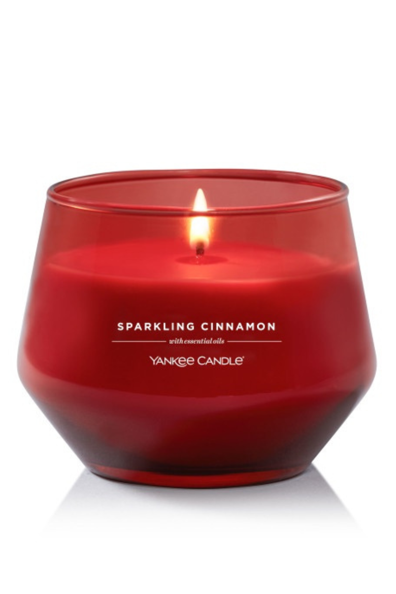 Sparkling Cinnamon Studio Candle with Essential Oils, Set of 2, Alternate, color, Medium Red
