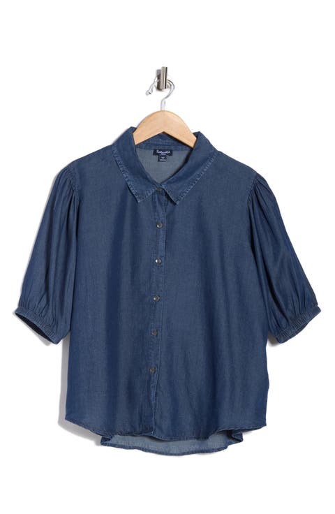 Indigo Button-Up Shirt