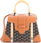 Pre-Owned Goyard Saigon Top Handle Bag Coated Canvas with Leather PM