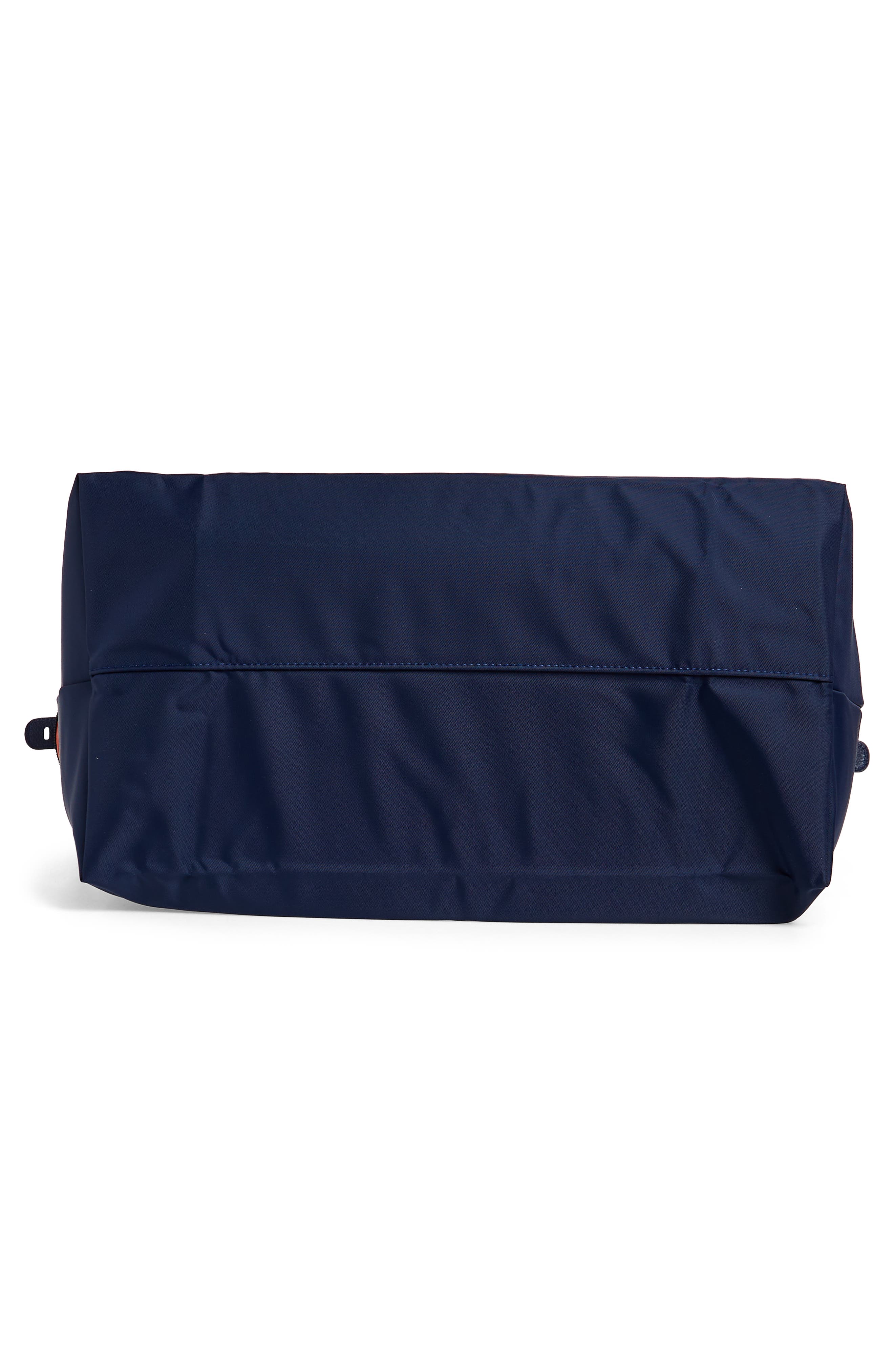 Large Le Pliage Recycled Canvas Travel Bag, Alternate, color, E24 NAVY /VERMILION