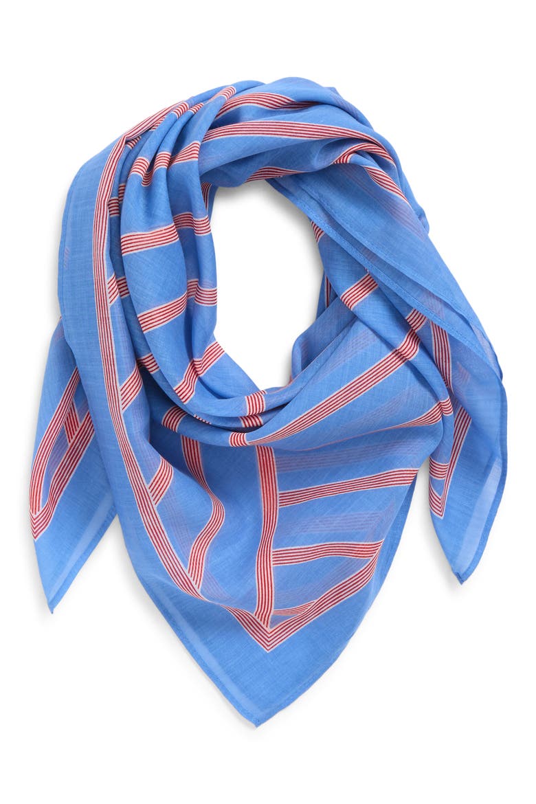 Medium Cotton Bandana, Alternate, color, CALM BLUE