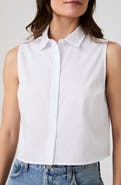 French Connection Cotton Poplin Sleeveless Button-Up Top