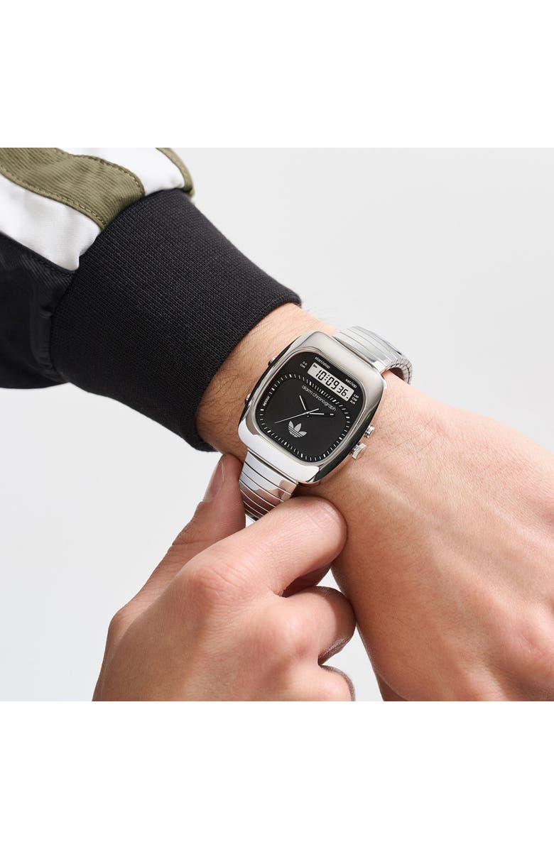 adidas AO Style Chronograph Bracelet Watch, 37mm, Alternate, color, Silver