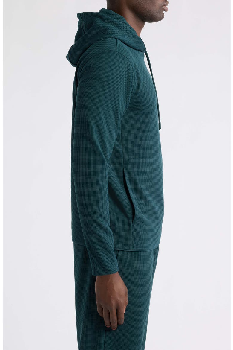 Waffle Pullover Hoodie, Alternate, color, GREEN MAGICAL
