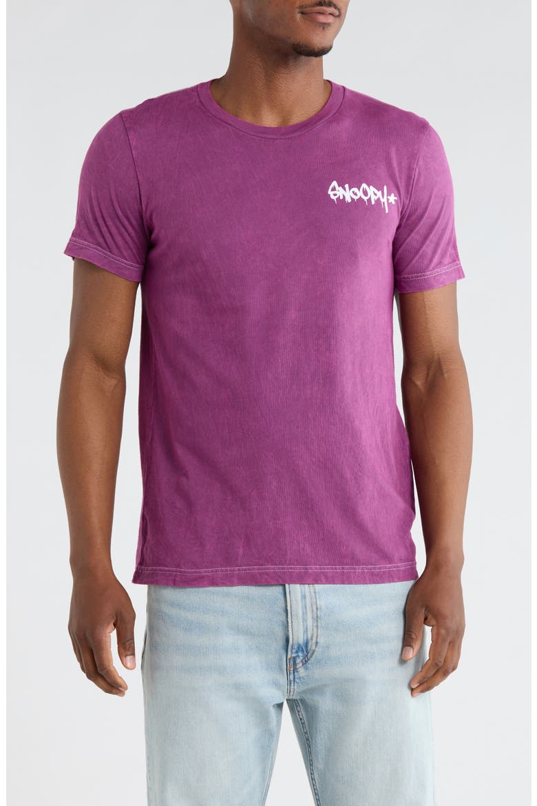 Peanuts® Snoopy Cotton Graphic T-Shirt, Main, color, BURGUNDY