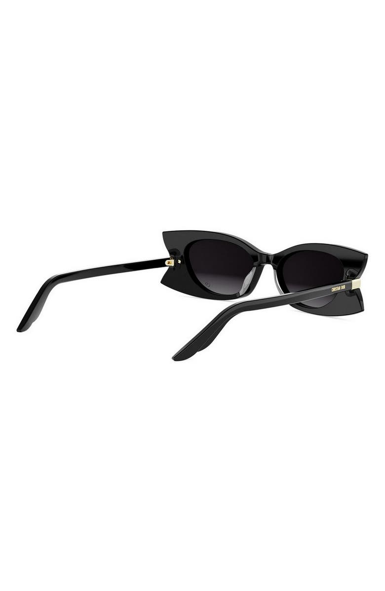 DIOR 'DiorButterfly S2I 52mm Gradient Butterfly Sunglasses, Alternate, color, Shiny Black / Gradient Smoke