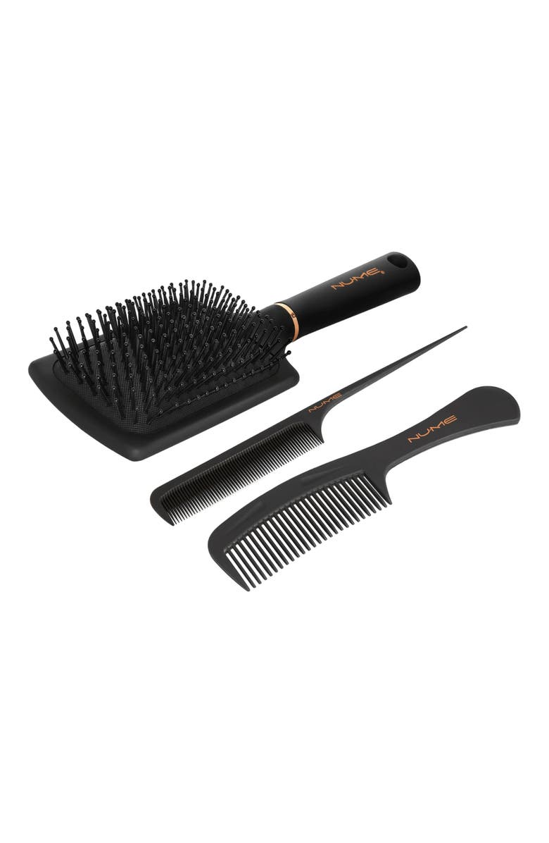 NUME Paddle Brush & Comb Set, Main, color, Black