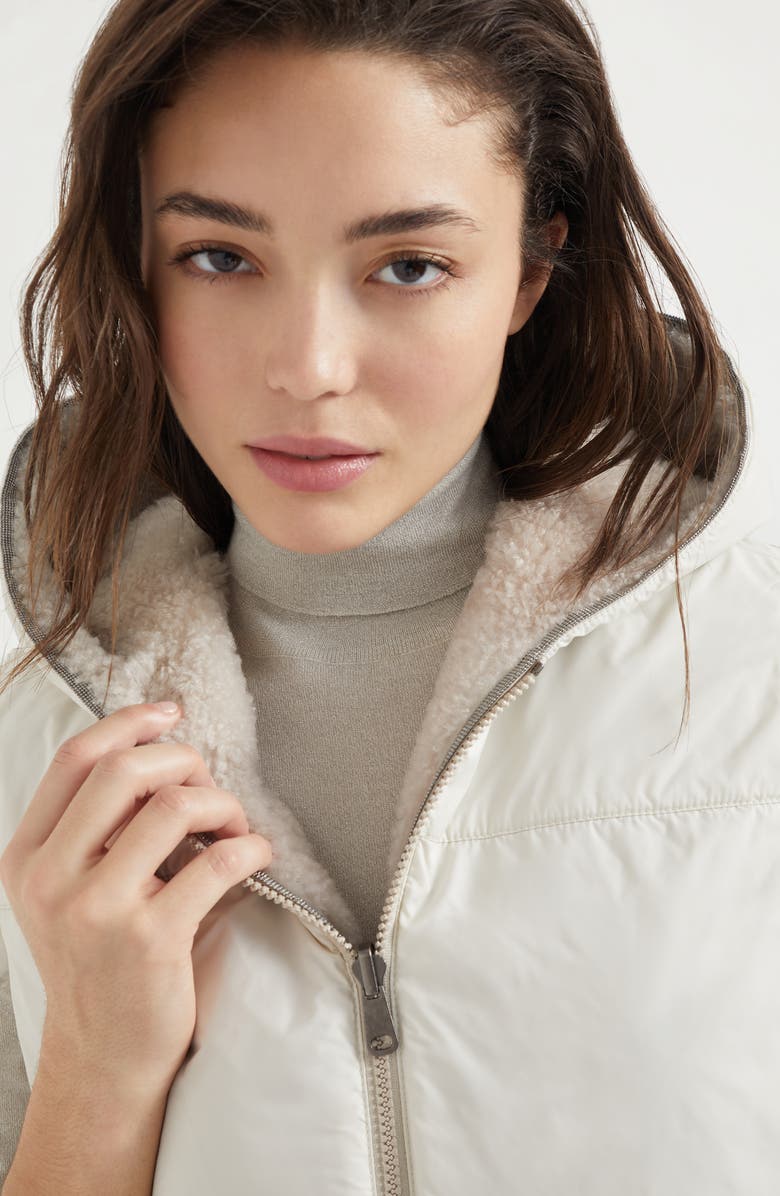 Brunello Cucinelli Hooded sweater vest, Alternate, color, 