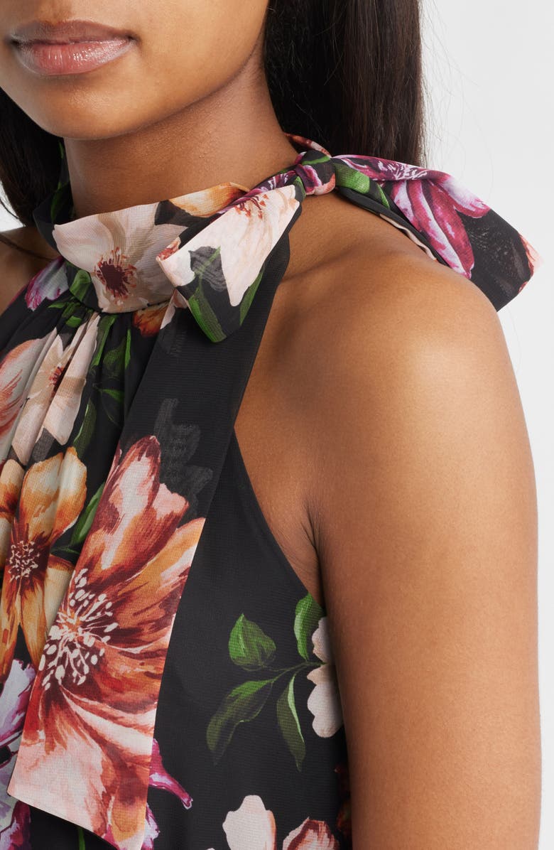 Julia Jordan Tiered Maxi Dress, Alternate, color, Black Multi