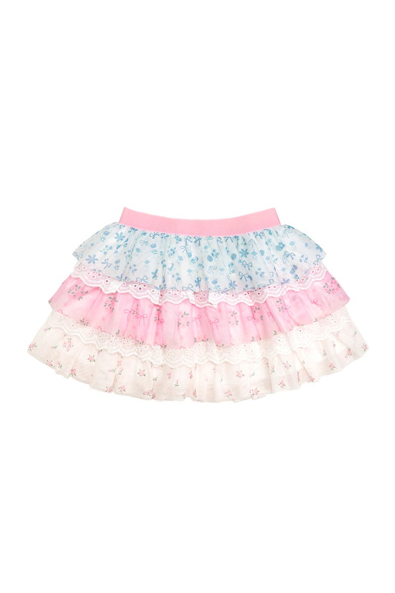 Floral & Lace Tiered Tutu, Main, color, Multicolor
