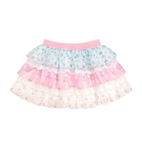 Floral & Lace Tiered Tutu (Baby, Toddler, Little Kid & Big Kid)
