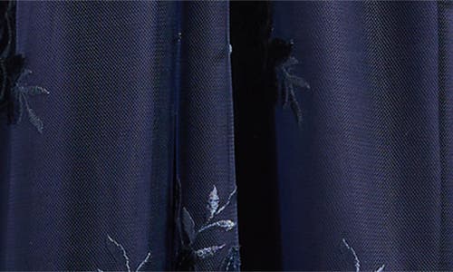 Eliza J Embroidered Sequin Ballgown In Blue