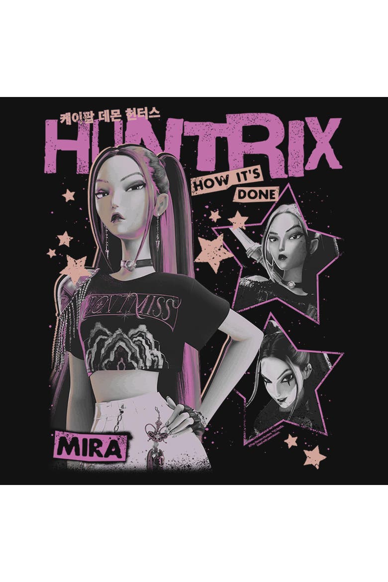 Girl's KPop Demon Hunters Pop Star Huntrix Mira  Graphic T-Shirt, Alternate, color, Black